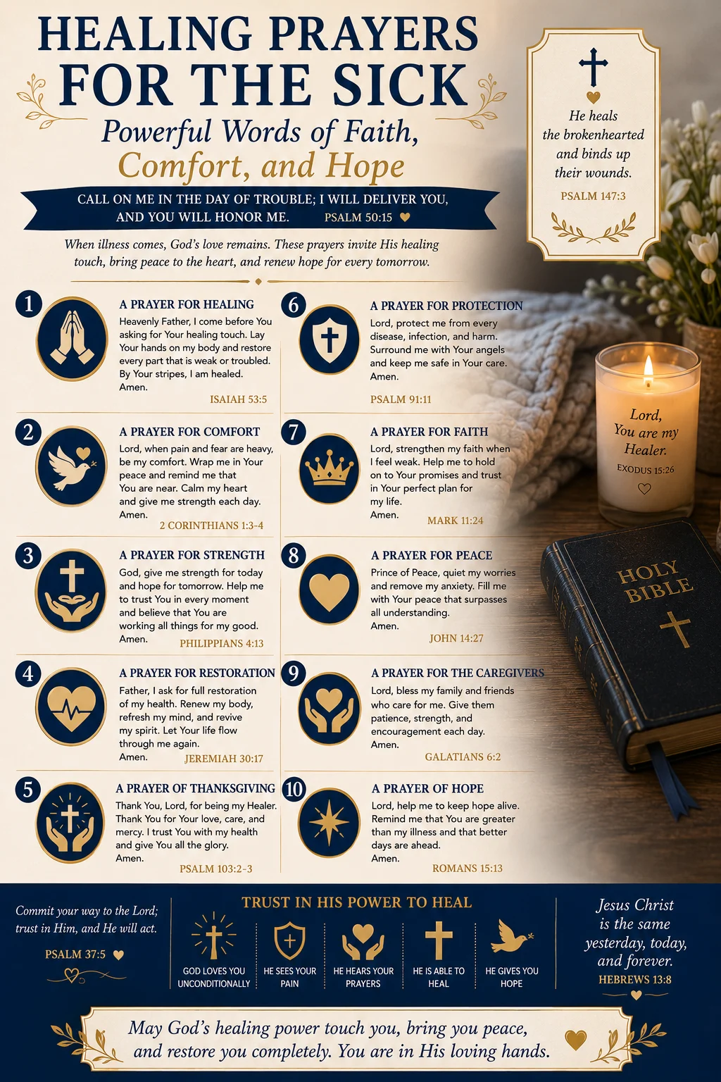 Healing Prayers for the Sick: Powerful Words of Faith, Comfort, and Hope