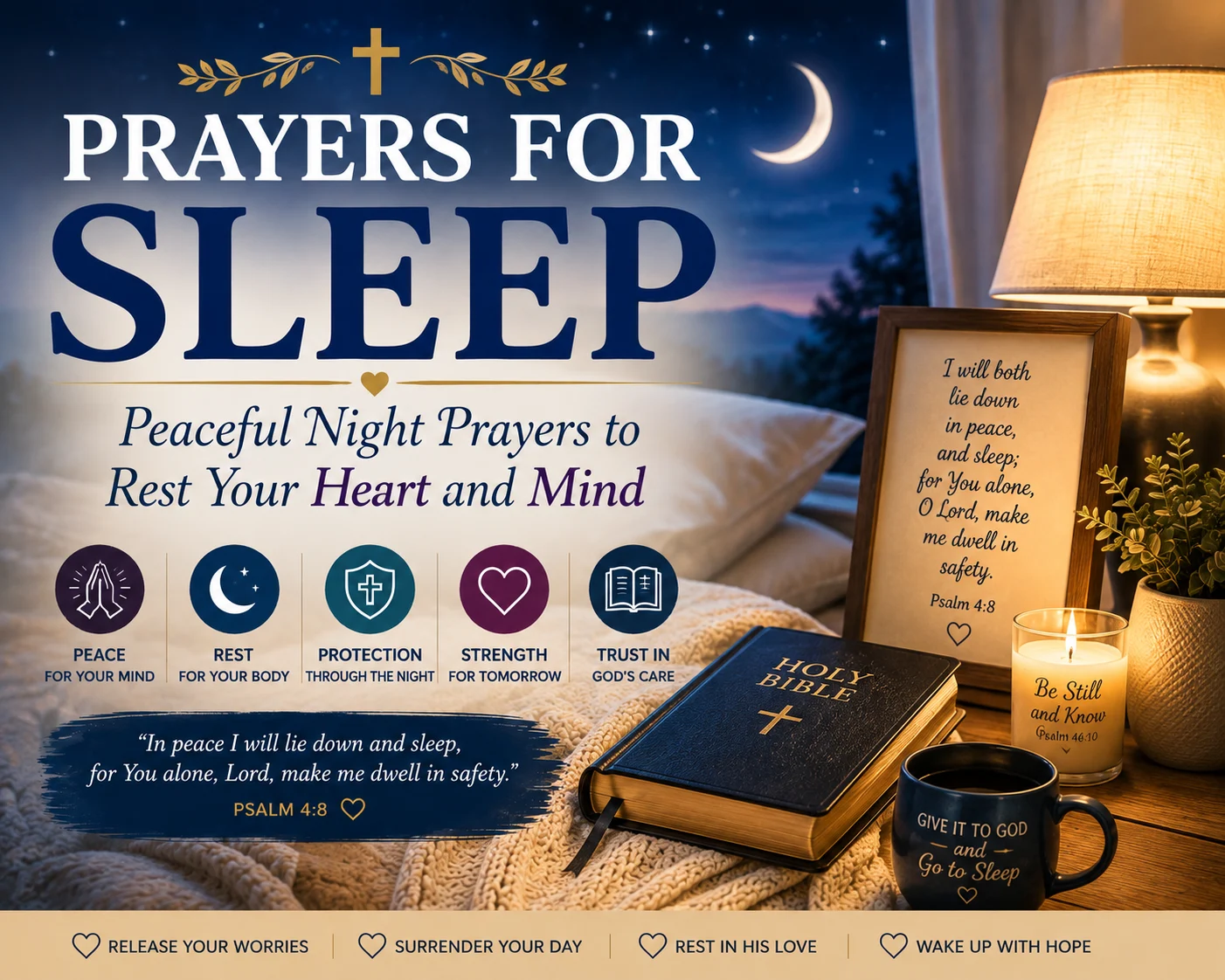 Prayers for Sleep: Peaceful Night Prayers to Rest Your Heart and Mind