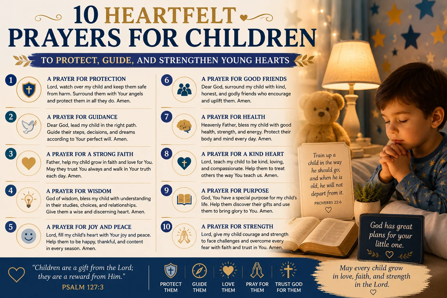 10 Heartfelt Prayers for Children to Protect, Guide, and Strengthen Young Hearts