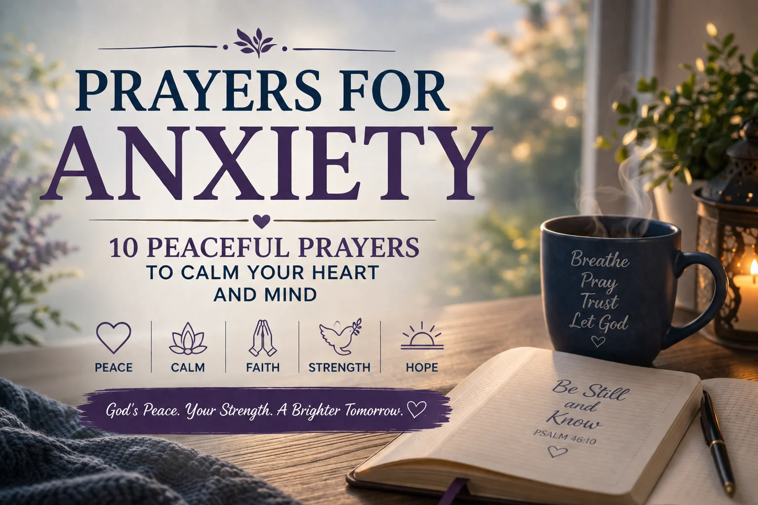 Prayers for Anxiety: 10 Peaceful Prayers to Calm Your Heart and Mind