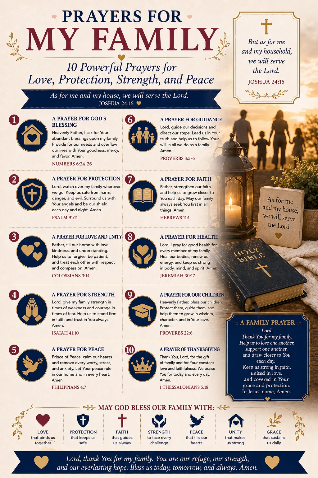 Prayers for My Family: 10 Powerful Prayers for Love, Protection, Strength, and Peace