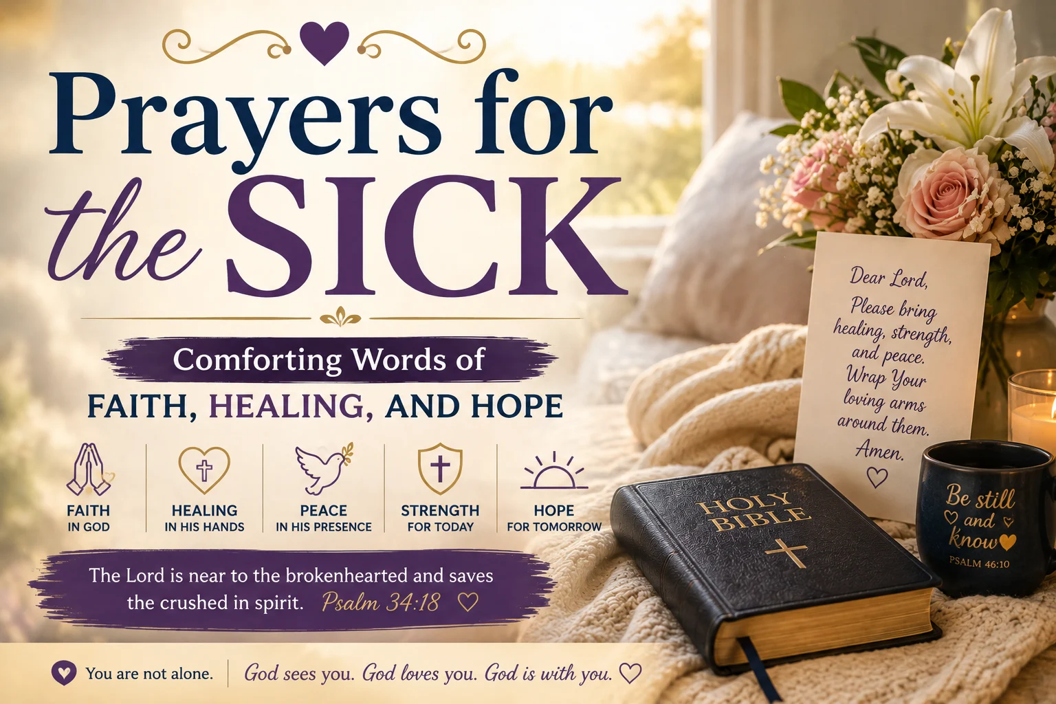 Prayers for the Sick: Comforting Words of Faith, Healing, and Hope