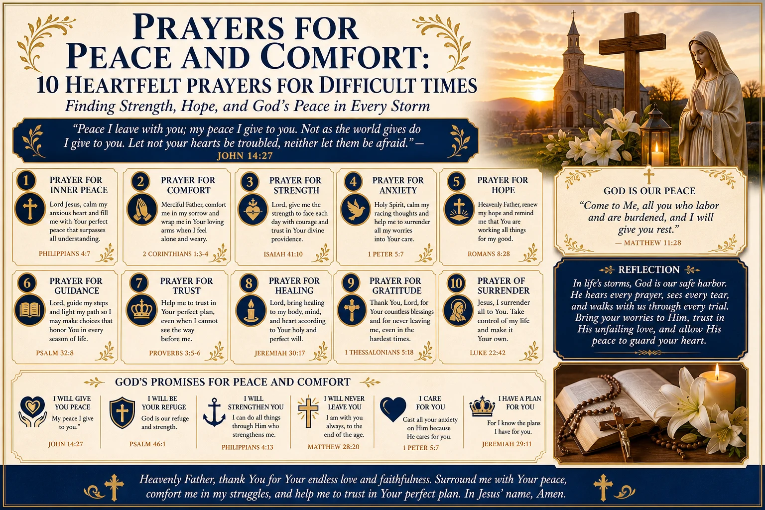 Prayers for Peace and Comfort: 10 Heartfelt Prayers for Difficult Times