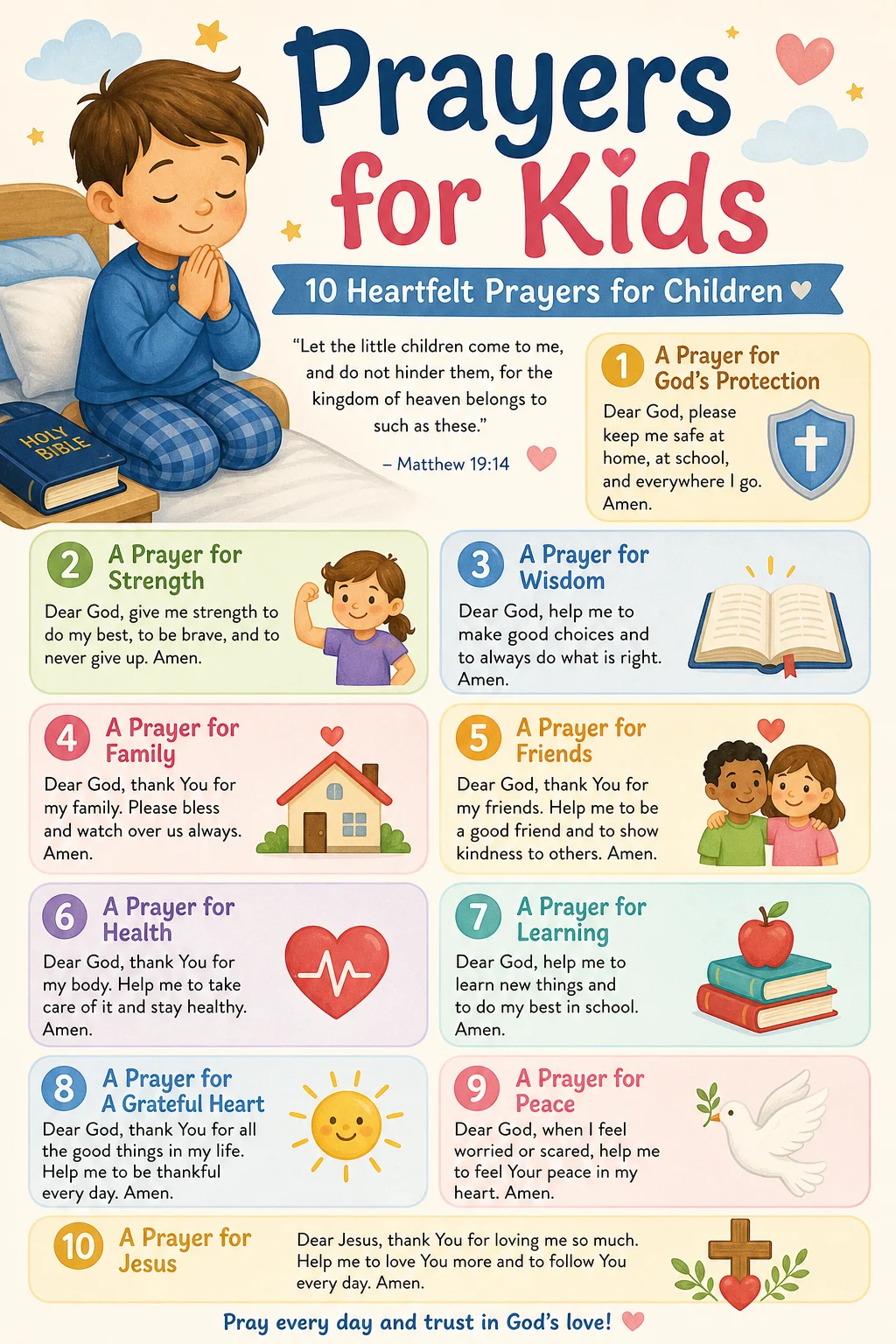 Prayers for Kids: 10 Heartfelt Prayers for Children