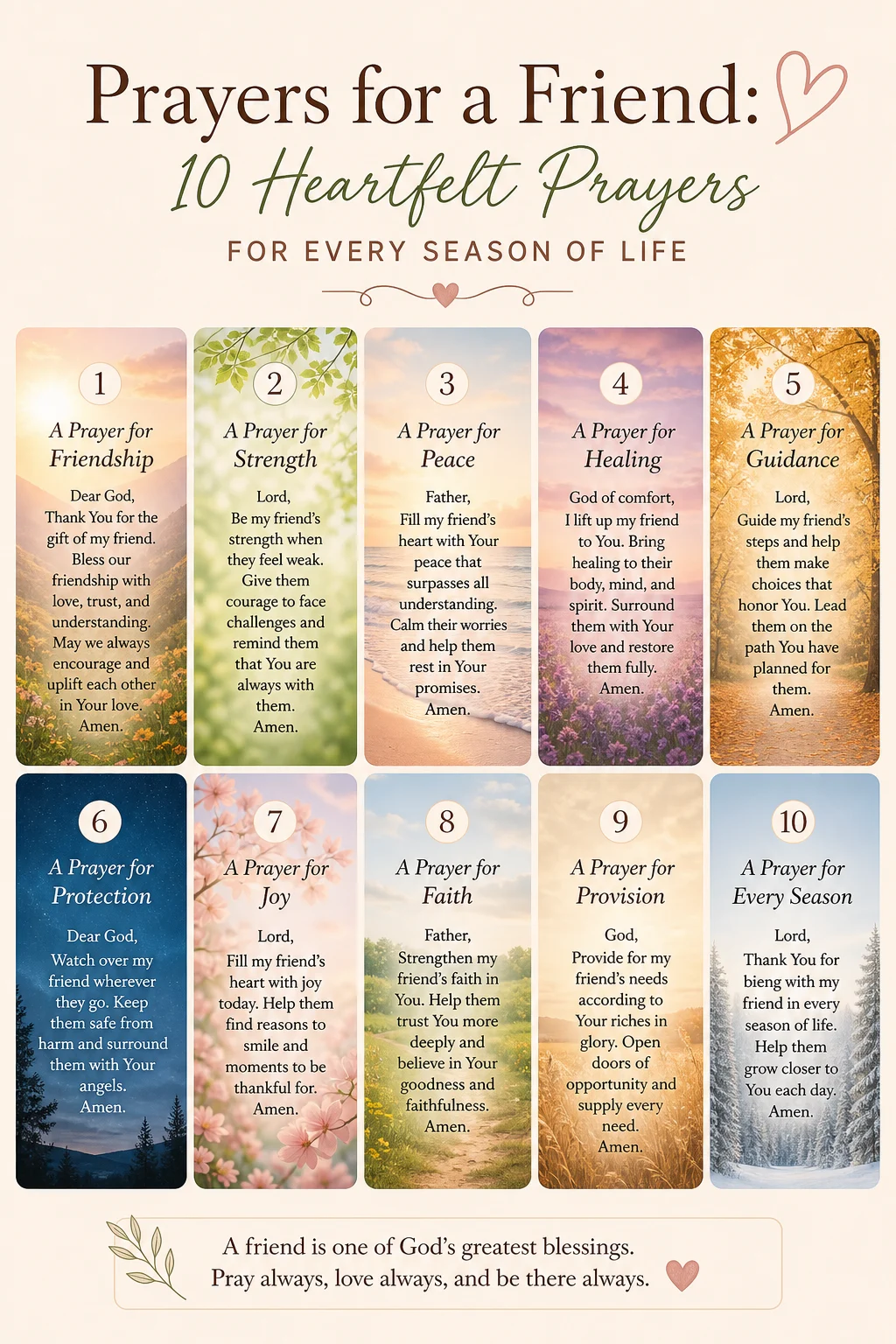 Prayers for a Friend: 10 Heartfelt Prayers for Every Season of Life